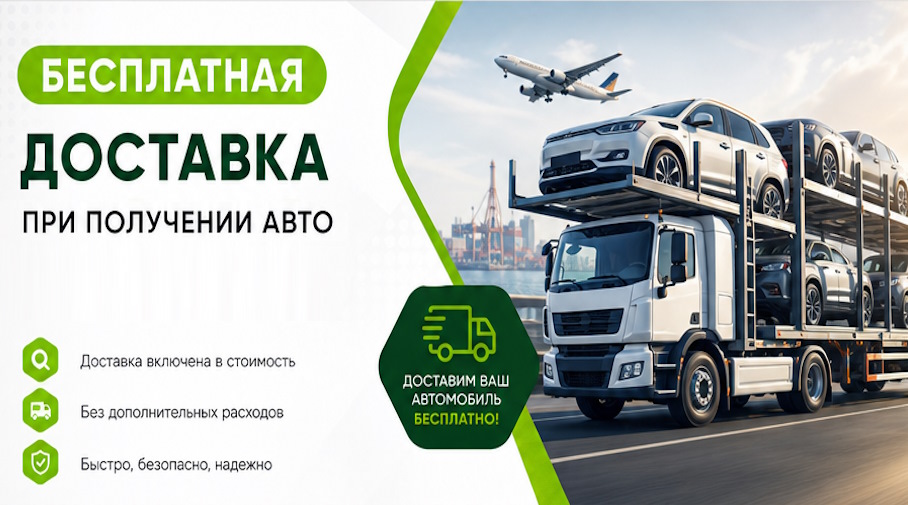 Акция! Бесплатная доставка по Махачкале при получении авто